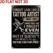Vintage Tattoo Artist Even Garage Tin Metal Signs Home D cor 8x12