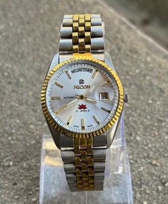 Best Vintage Ricoh Automatic 21j Puch Botton Men's Watch for sale