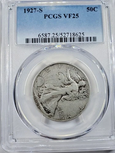 1927-s Walking Liberty Half Dollar PCGS VF25