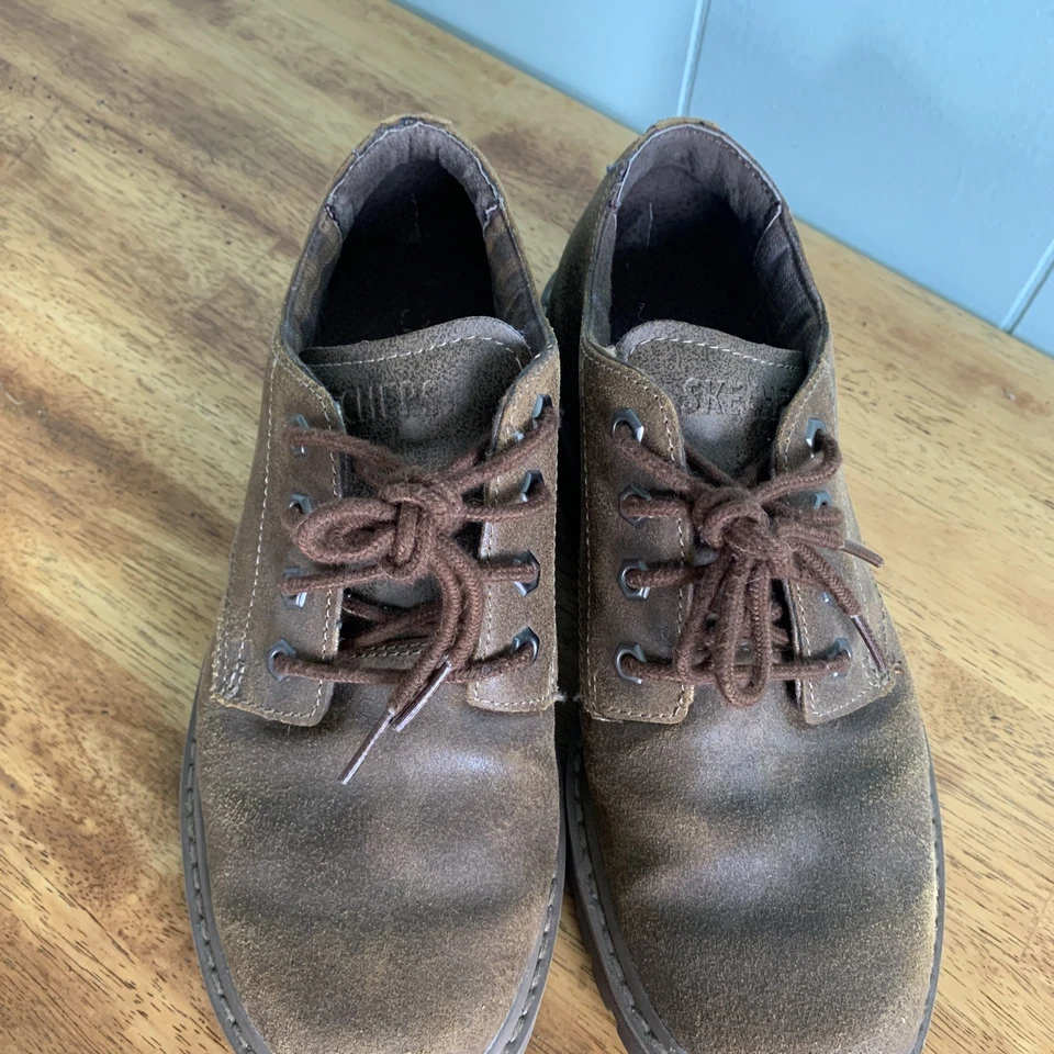 Zapatos SKECHERS de Colección ALLEY CATS 8.5W / 7M Cuero Marrón Oxford Y2K SN 47938 Foto 4 de 4