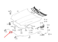 MERCEDES-BENZ S W222 Fronthaube Kabel A2228806202 NEU ORIGINAL