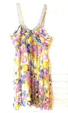 Nine West Silk Floral Tropical Multi Color Dress Size 8 Vacay Baecay Staycay