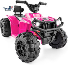 12V Kids Ride-On Electric ATV, 4-Wheeler Quad Car Toy W/Bluetooth Audio, 2.4Mph