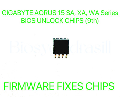 GIGABYTE AORUS 15 SA, XA, WA Series, ADMIN NO PASSWORD FIRMWARE FIXES BIOS CHIP