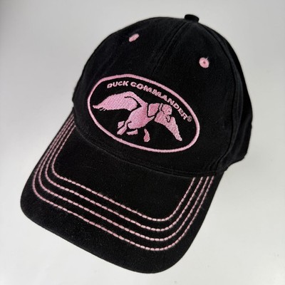 Duck Commander Damen Baseball Cap Schwarz Pink OSFM Verstellbar Baumwolle