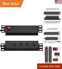 10 Inch 1U Rack PDU with 4 Outlets, Surge Protected, 125V 15A