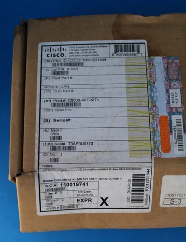 Cisco C9500-4PT-KIT= Extension rails bracket for four-point mounting Original