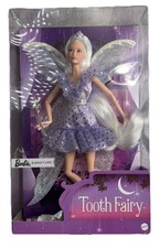 Barbie Signature Collectible Tooth Fairy Doll w/ Shimmery Fairy Wings Wand Tiara