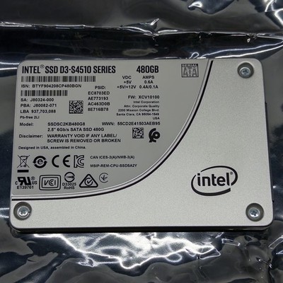 Intel SSD D3 S4510 480GB SATA SSD 2.5'' SSDSC2KB480G8