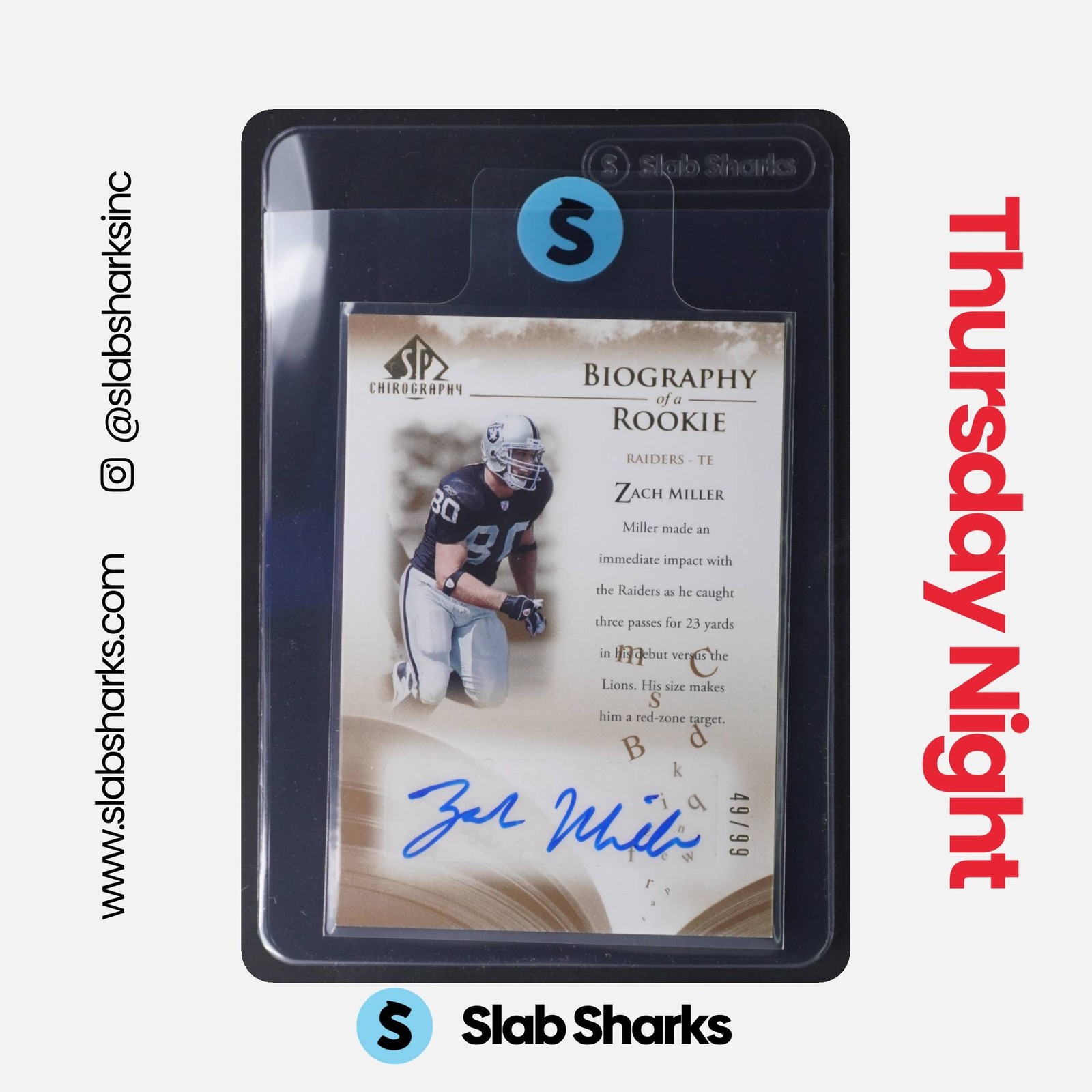 Zach Miller SP Authentic Authentics Autographs #ZM Gold