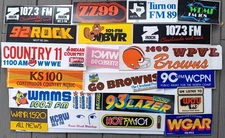 Radio station bumper stickers early 1980s lot of 20 Vintage rare