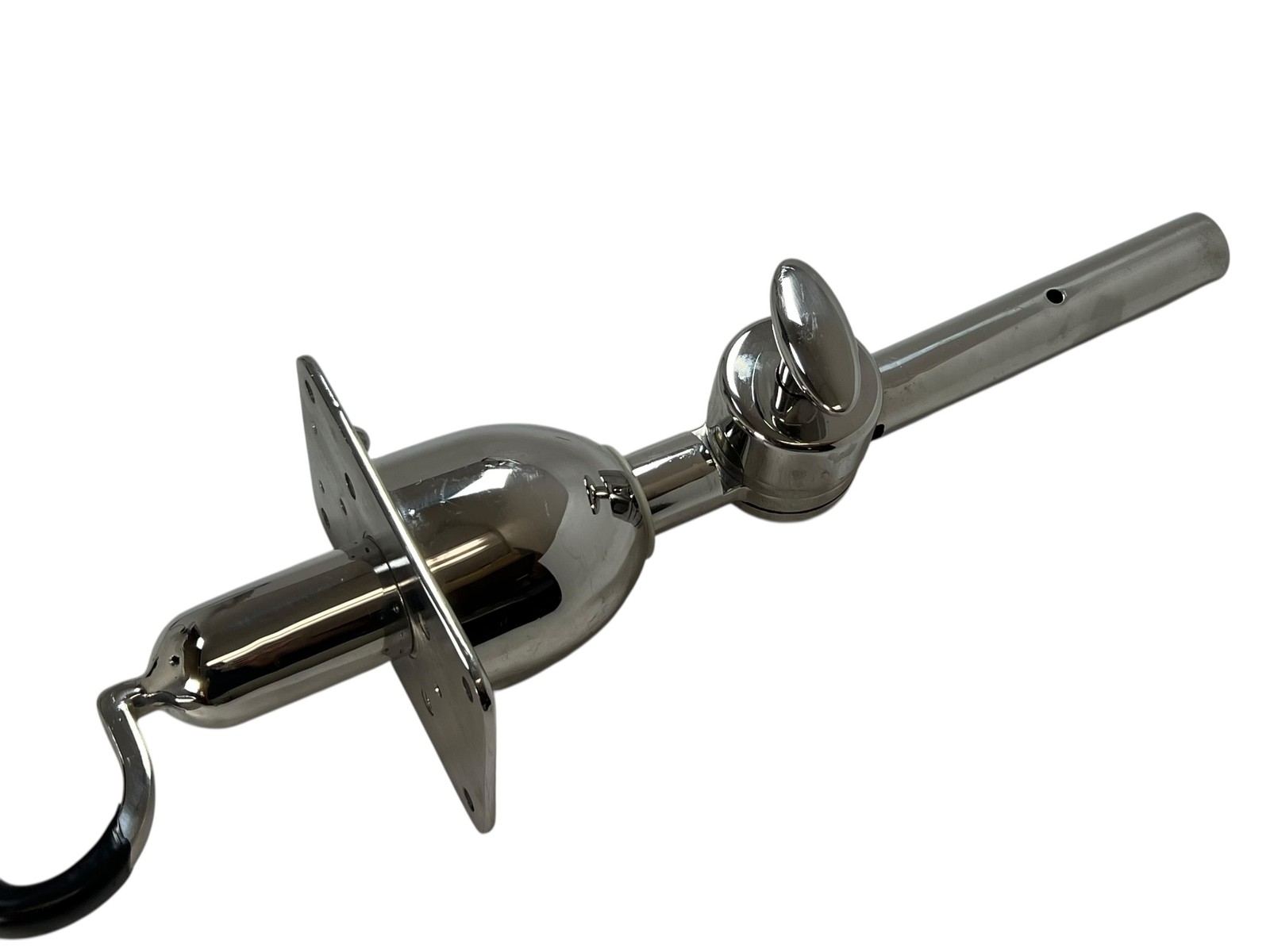 Top Mount Adjustable Outrigger Holder, Stainless Steel, For 1 1/8in Pole