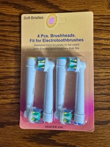Electrotoothbrushes 4 pack Brushheads Model EB-25A