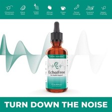 EchoFree Ear Health Support Drops   Natural Tinnitus Relief   2oz   Vegan.