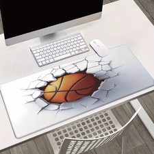 40 90cm1pc XXL Basketball Breaks Through Walls Gaming Mouse Pad - Non-Slip Rubbe