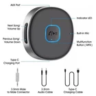 Aux to Bluetooth 5.1 Adapter 3.5mm Bluetooth Receiver Microphone for Car US SHIP
