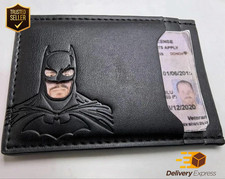 Personalized Leather Bat Wallet Superhero Mask Card Holder Heroic ID Wallet 
