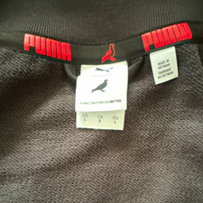 PUMA Men's Black Full-Zip Track Jacket L Pockets Knit Polyester Logo
