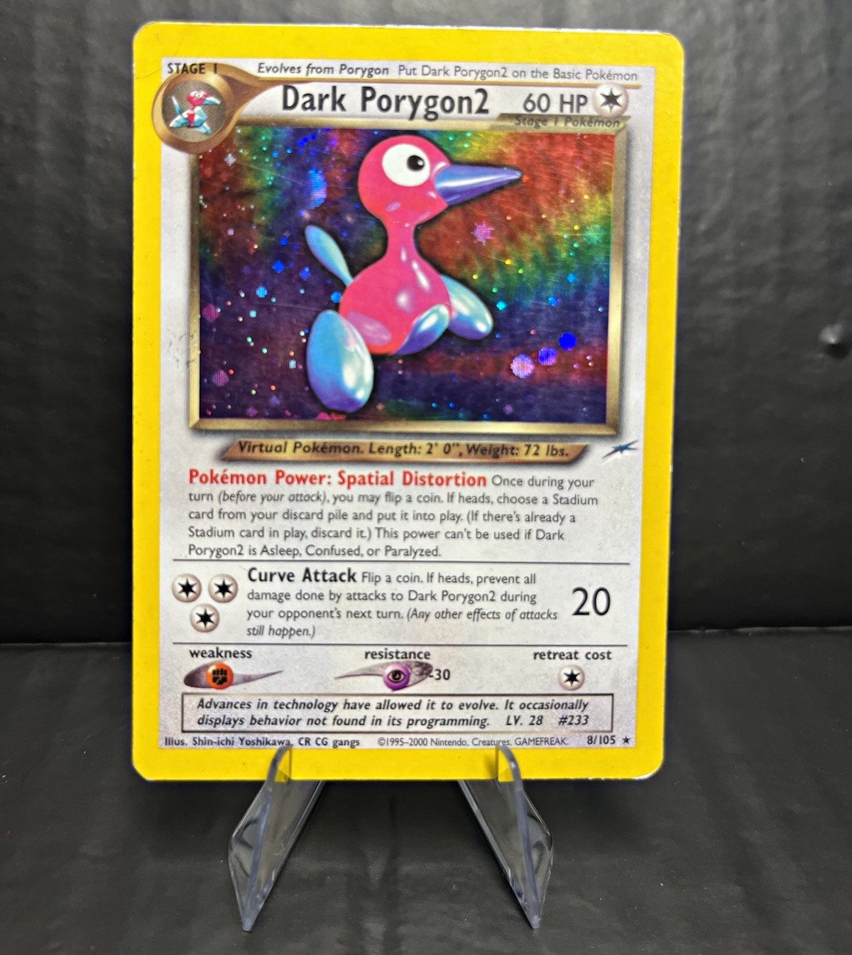 Pokemon Dark Porygon2 8/105 Neo Destiny Holo Rare CONDITION IS MP