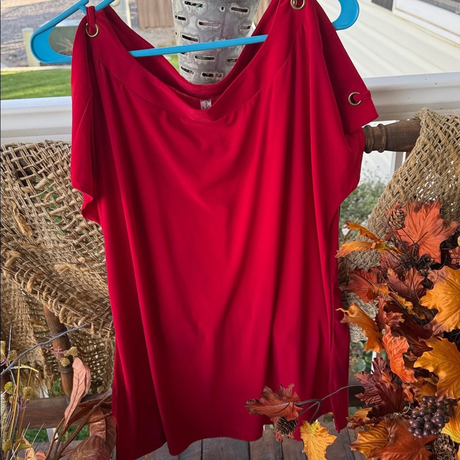 PerSeption Concept Scarlet Blouse cold shoulder - image 1