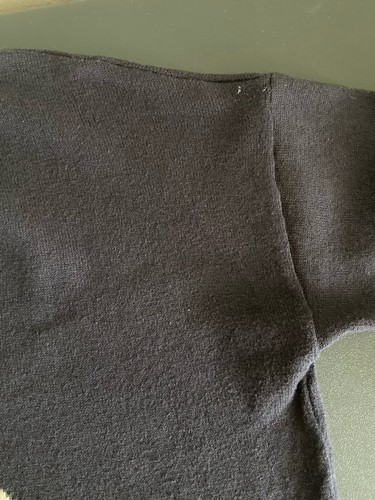 FRENCH CONNECTION Cotton Sweater CORGI DOG Size XS Navy Blue Crewneck - Picture 15 of 17