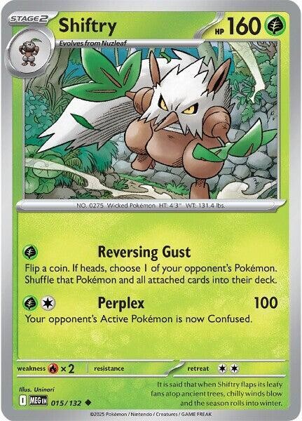 Shiftry Uncommon ME01: Mega Evolution 015/132 NM Reverse Holo