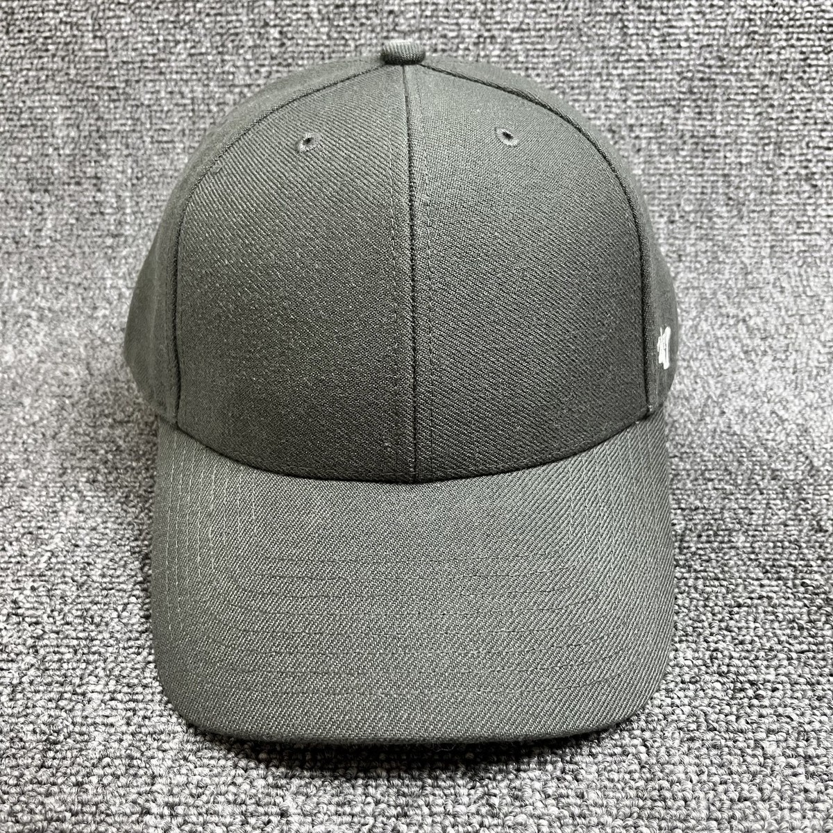 '47 Brand Blank MVP Cap Charcoal Grey Structured Adjustable Hook & Loop Hat