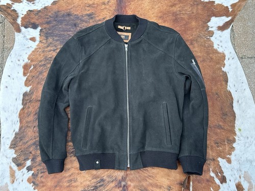 Frye, NWT XXL Frye Black Suede Bomber Jacket — 2xl AvIaToR ViNtaGe LeAtHeR RaCeR