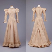 1890s Wedding Dress Victorian Royal Court Queen Working Day Costume Tudor