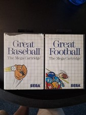 Great Baseball & Great Football (Sega Master System) Complete With Manuals 