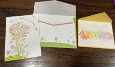 Lot of 2 Greeting Cards with envelope -Thank you, Happy Birthday