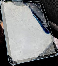 Apple iPad 11 in 64GB Blue Wi  Fi  5G Tablet - Cracked Screen