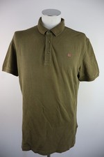 Napapijri Vintage Logo Polo Shirt For Men XL Green Cotton Short Sleeve