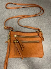 Crossbody Purse/Bag-Converts to Wristlet-Brown-Unbranded