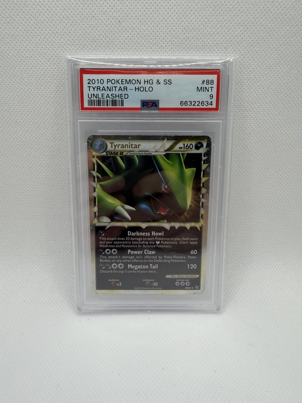 Pokemon Tyranitar Prime Unleashed Holo Ultra Rare #88 PSA 9 Mint