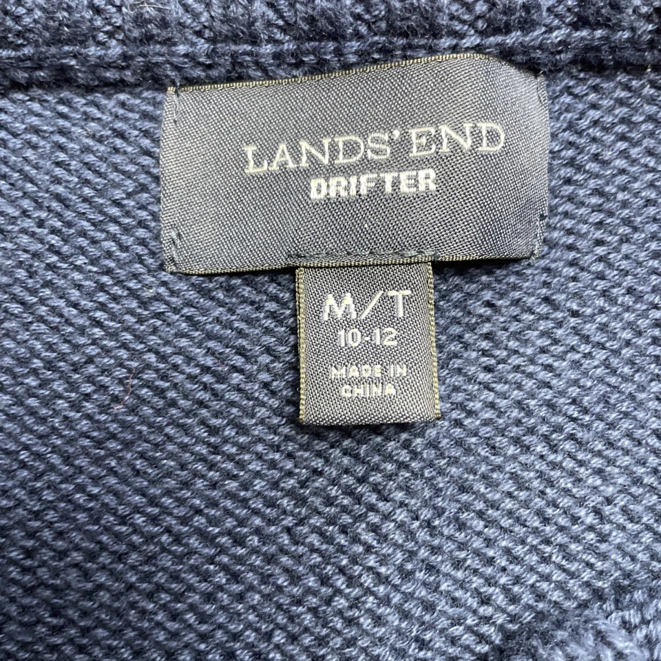 Suéter Lands End Drifter Mujer M/T Medio Alto Algodón Pescador Grueso Tejido Foto 3 de 4