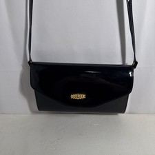 Vintage 80s Patent Leather Envelope Clutch