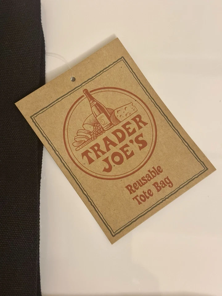 Bolso de Mano Trader Joe's Grande Azul Marino Lona Reutilizable - Diseño Clásico, Nuevo con Etiquetas Foto 2 de 3