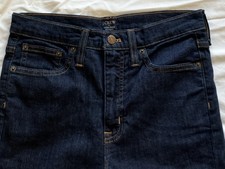 NWOT J Crew High Rise Skinny Dark Wash Denim Jeans 28 Waist Max Comfort Stretch