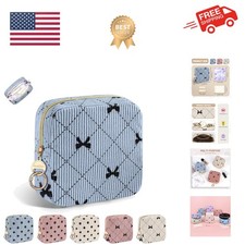 Period Bag for Teen Girls, Corduroy Cute Sanitary Napkin Storage Bag, Menstru...