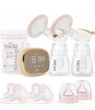 NCVI Double Electric Breast Pump 8102, Upgraded 4400mAh Battery with Night Light
