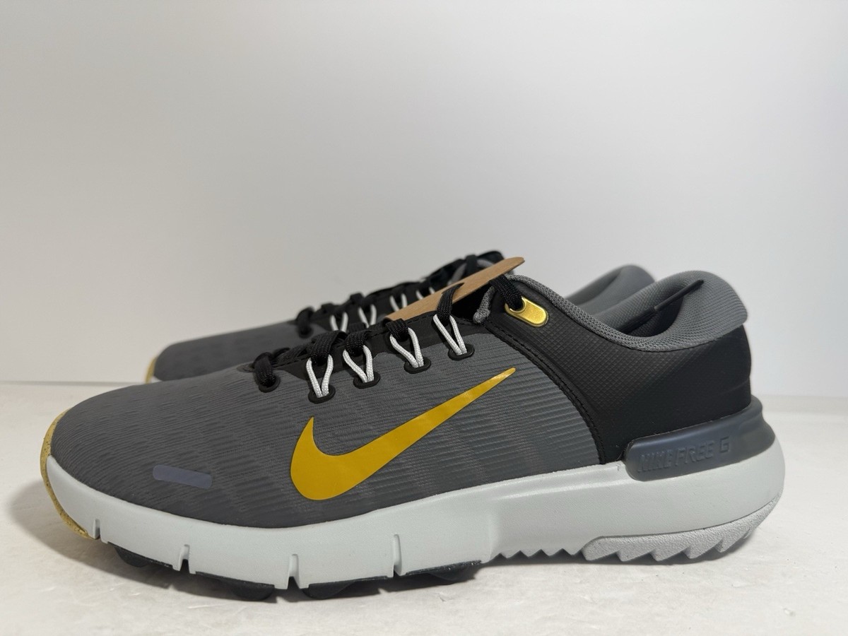 New Nike Free Golf Shoe Spikes Men's Size 7 Wide Black/Cool Gray