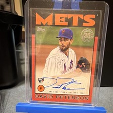 David Peterson 2021 Topps 1986 Autographs Series 2 Red Auto /25 Mets