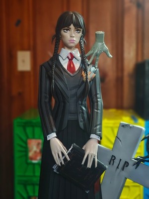 Wednesday Addams Figure **24'' Tall**  Professionally Painted  *ACTUAL PICTURES*