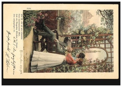 Postcard I drink to you! Poem: I feel like we dream..., BERLIN 1902