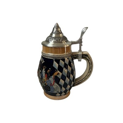 Vintage Bierkrug Pint Zinn Deckeldose Becher Deutschland Domex Germany 