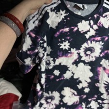 Adidas Originals all Over Print Dress Floral Flowers Summer Dress Multicolour