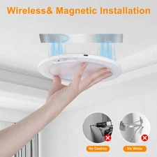 Rechargeable Motion Sensor Ceiling Light with 5 Colors and Remote, Battery Op...