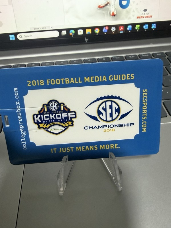 2018 SEC Football Media Card - RARE Saban, Smart, Alabama Florida Georgia Tenn