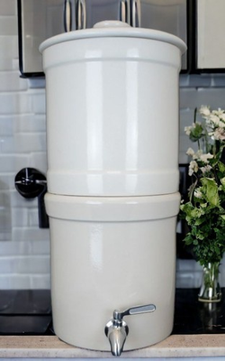 #ad Aquacera Bristol White Terra2 Stoneware Gravity Water Filter with 2 Filters $289.00